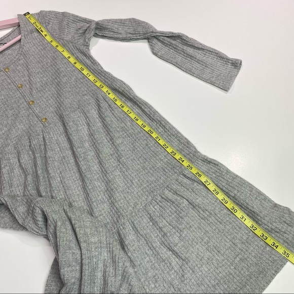 Art Class casual soft gray dress, waffle texture - Picture 8 of 10